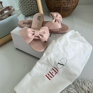 Valentino Red bow gel sandals